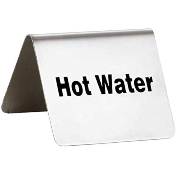SIGN BUFFET TENT HOT WATER S/S