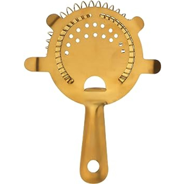 Bar Strainer 4 Prong W/Pvd Gold