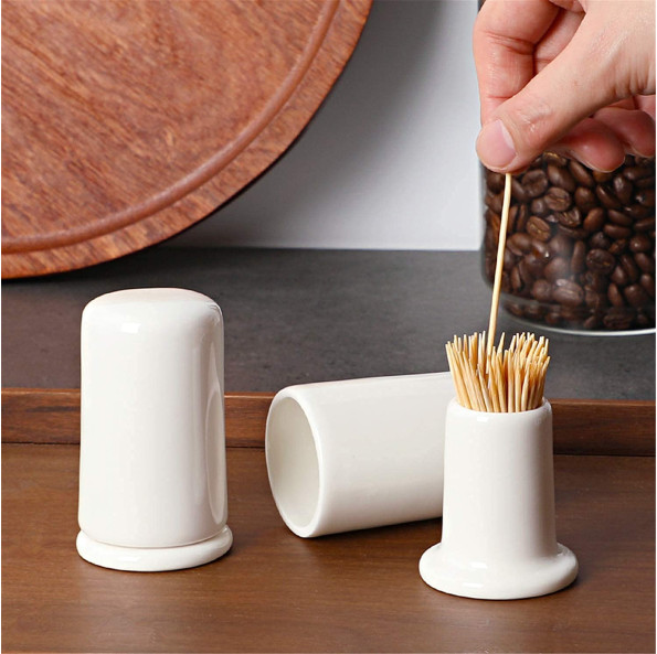Ceramic Toothpick Holder/Toothpick Dispenser Porcelain Pack Of 12Pcs