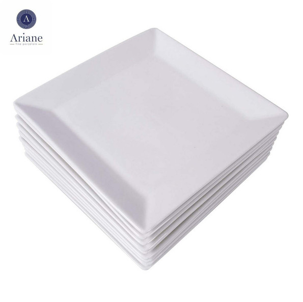 Square Plate, Sushi Plate, Dessert Plate or Appetizer Platter Restaurant Ware pack Of 12Pcs (18*18)cm