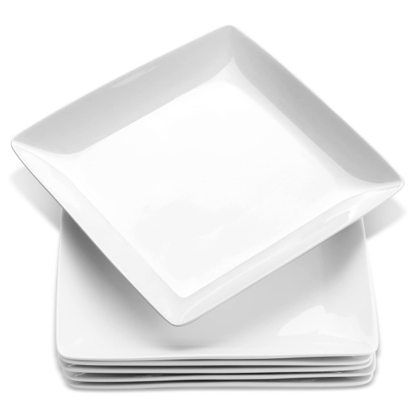 Square Plate, Sushi Plate, Dessert Plate or Appetizer Platter Restaurant Ware pack Of 6Pcs (21.5*21.5)cm Pack Of 6Pcs