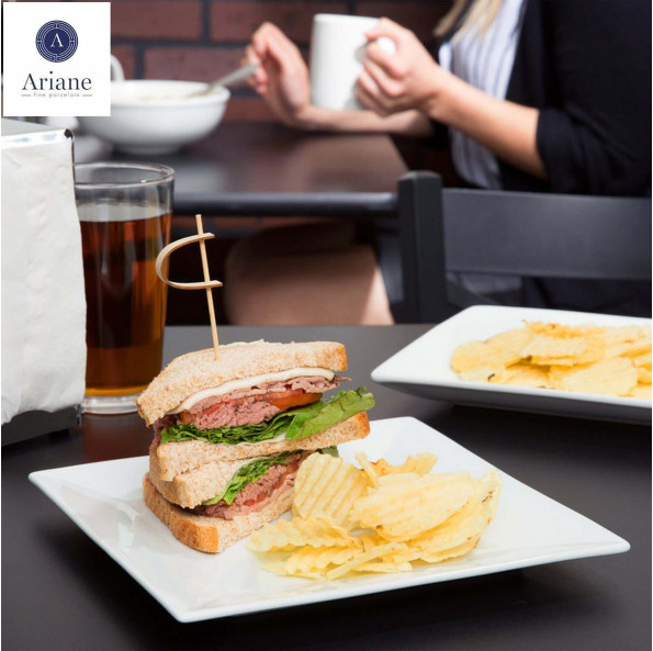 Square Plate, Sushi Plate, Dinner Plate or Serving PlatteRestaurant Ware pack Of 6Pcs (27*27)cm Pack Of 6Pcs