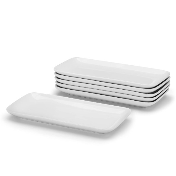 Rectagular Porcelin Platter 23.5*11.5cm Pack Of 12