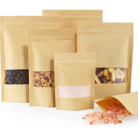 Paper Stand up pouch with zipper 200gram Pack Of 100pcs