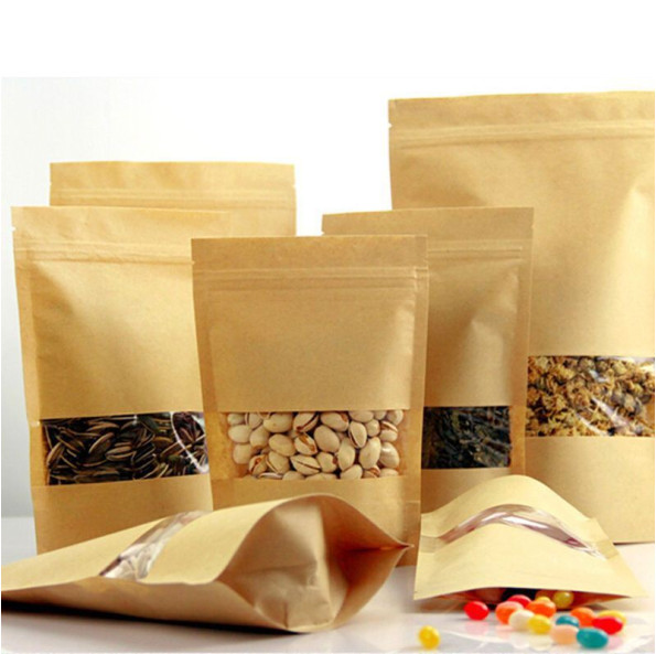 Paper Stand up pouch with zipper 250gram Pack Of 100pcs