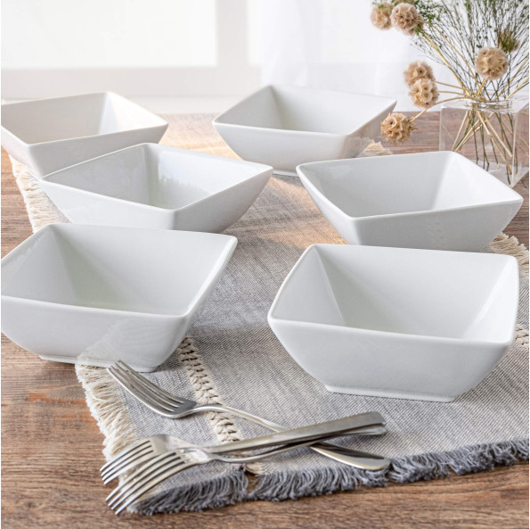 Ceramic Square Bowl Porcelin 14cm Pack Of 8Pcs