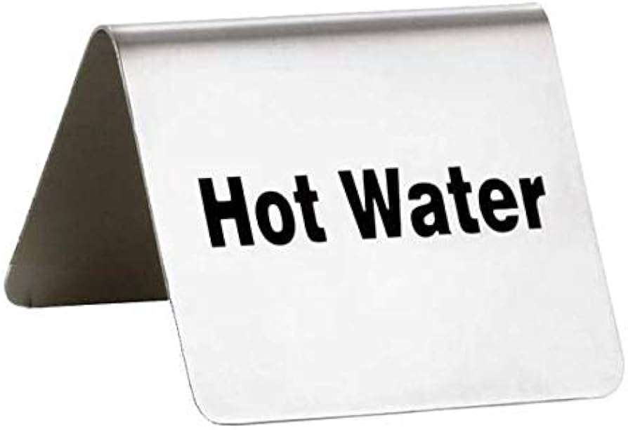 SIGN BUFFET TENT HOT WATER S/S