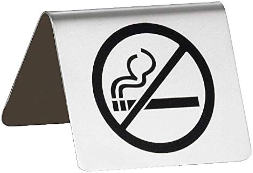 SIGN BUFFET TENT NO SMOKING S/S