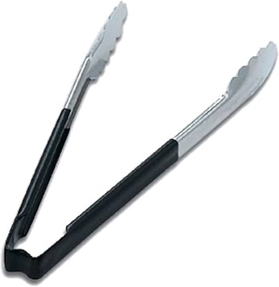 Tong Utility 12" W/Pvc -Black Colour (0.9 Mm).