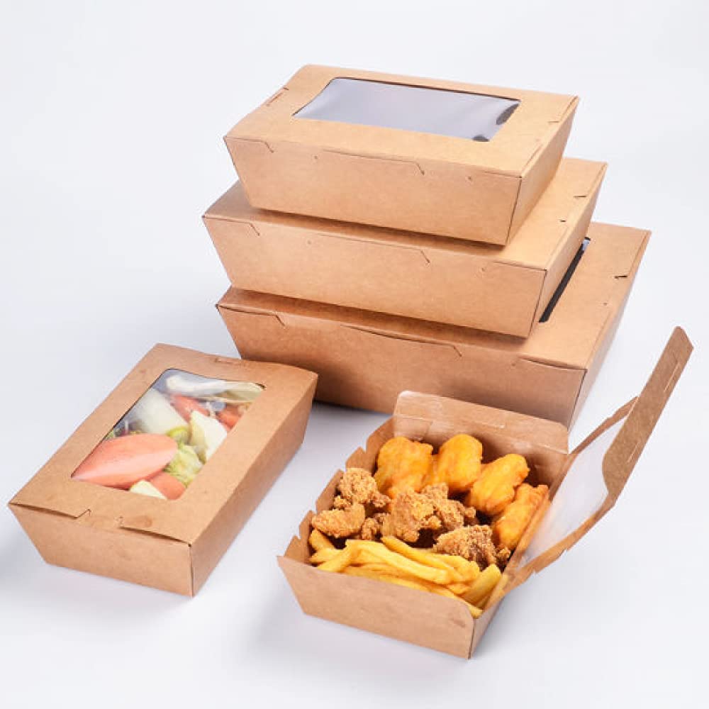 Detpak Extra Small Window Lunch Box 12cm*8.8cm*3.7cm Pack Of 50Pcs