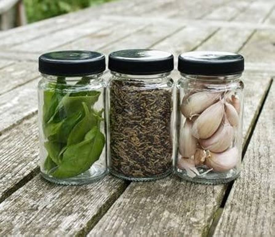 Round glass jar 125ml set of 5pcs