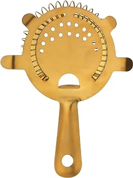 Bar Strainer 4 Prong W/Pvd Gold